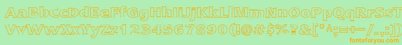 LinotypeErgoSketch Font – Orange Fonts on Green Background