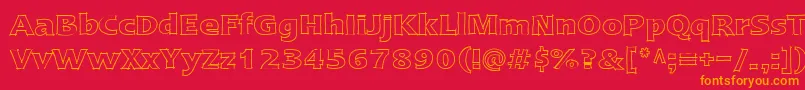 LinotypeErgoSketch Font – Orange Fonts on Red Background