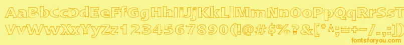 LinotypeErgoSketch Font – Orange Fonts on Yellow Background