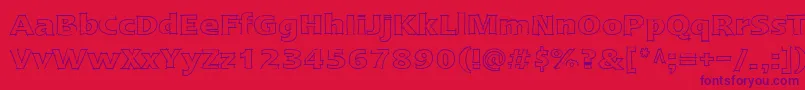 LinotypeErgoSketch Font – Purple Fonts on Red Background