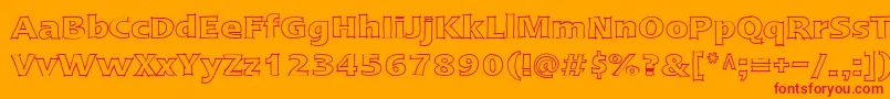 LinotypeErgoSketch Font – Red Fonts on Orange Background