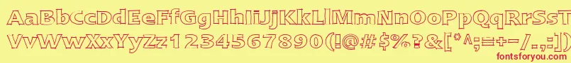 LinotypeErgoSketch Font – Red Fonts on Yellow Background