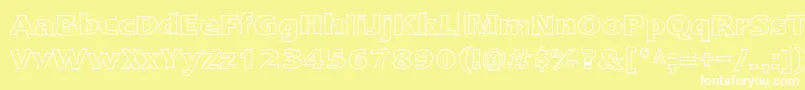 LinotypeErgoSketch Font – White Fonts on Yellow Background