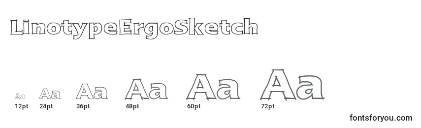 LinotypeErgoSketch-fontin koot