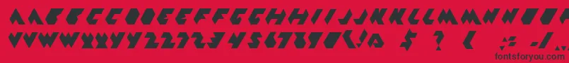 Pgy01001 Font – Black Fonts on Red Background