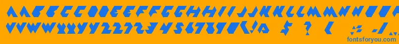 Pgy01001 Font – Blue Fonts on Orange Background