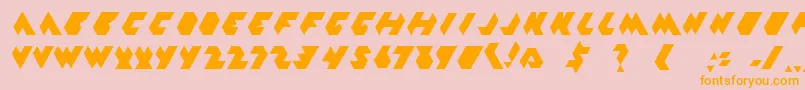 Pgy01001 Font – Orange Fonts on Pink Background