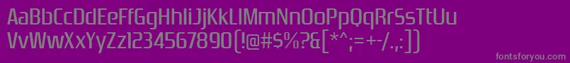 ZrnicRg-fontti – harmaat kirjasimet violetilla taustalla