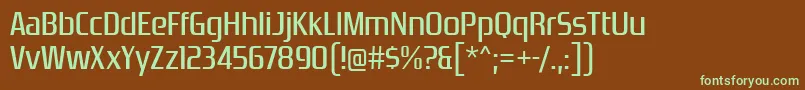 Шрифт ZrnicRg – зелёные шрифты на коричневом фоне