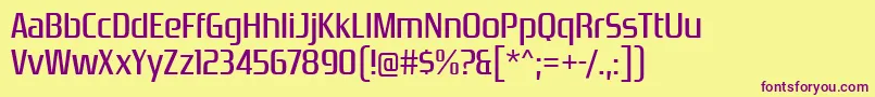 ZrnicRg Font – Purple Fonts on Yellow Background