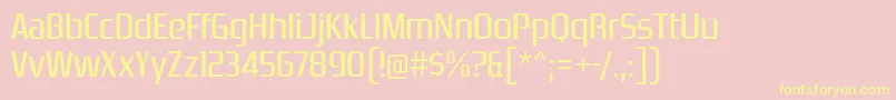 ZrnicRg Font – Yellow Fonts on Pink Background