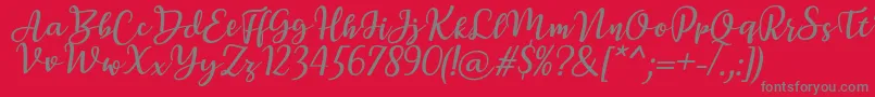 BreettyItalic Font – Gray Fonts on Red Background