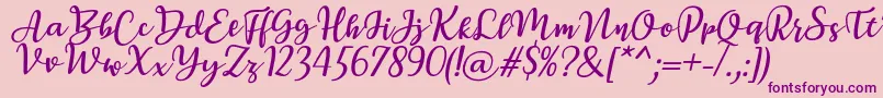 BreettyItalic Font – Purple Fonts on Pink Background