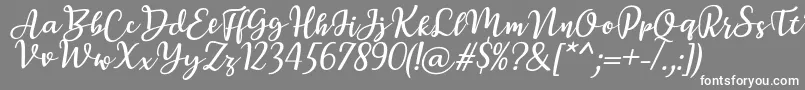 fuente BreettyItalic – Fuentes Blancas Sobre Fondo Gris