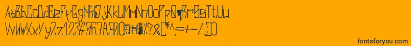 HarshBold-Schriftart – Schwarze Schriften auf orangefarbenem Hintergrund