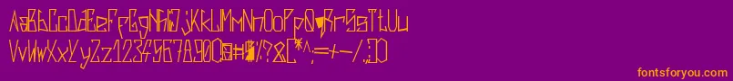 HarshBold Font – Orange Fonts on Purple Background
