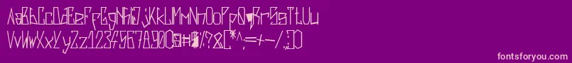 HarshBold Font – Pink Fonts on Purple Background