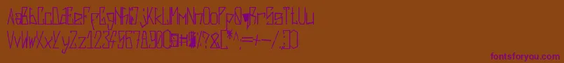 HarshBold Font – Purple Fonts on Brown Background