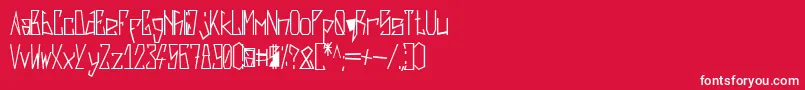 HarshBold Font – White Fonts on Red Background