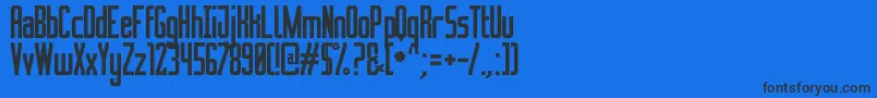 Шрифт NovationBoxSt – чёрные шрифты на синем фоне