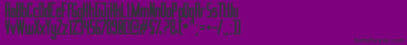 NovationBoxSt-Schriftart – Schwarze Schriften auf violettem Hintergrund