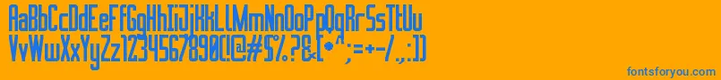 NovationBoxSt Font – Blue Fonts on Orange Background