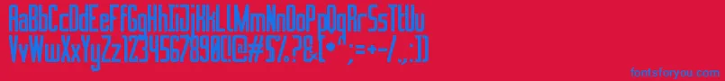 NovationBoxSt Font – Blue Fonts on Red Background