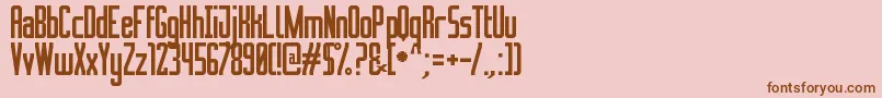 NovationBoxSt Font – Brown Fonts on Pink Background