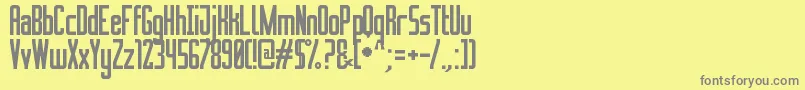 フォントNovationBoxSt – 黄色の背景に灰色の文字