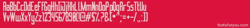 NovationBoxSt Font – Pink Fonts on Red Background