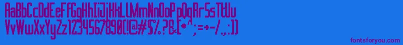 NovationBoxSt-Schriftart – Violette Schriften auf blauem Hintergrund