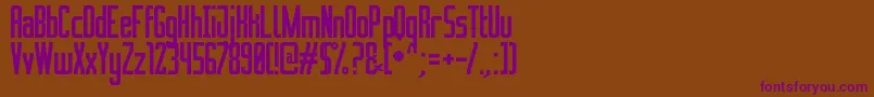 NovationBoxSt Font – Purple Fonts on Brown Background