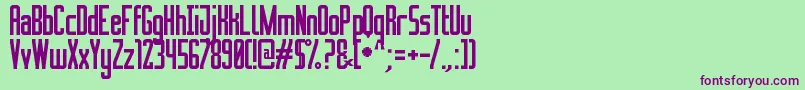 NovationBoxSt Font – Purple Fonts on Green Background