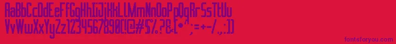 NovationBoxSt Font – Purple Fonts on Red Background