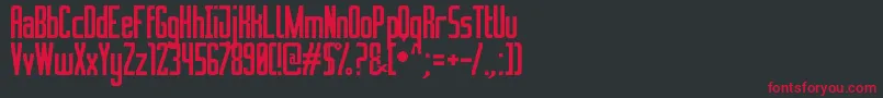 NovationBoxSt Font – Red Fonts on Black Background