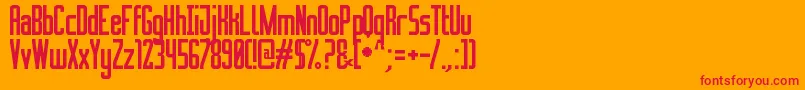 fuente NovationBoxSt – Fuentes Rojas Sobre Fondo Naranja