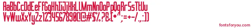 フォントNovationBoxSt – 白い背景に赤い文字