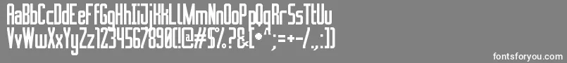 NovationBoxSt Font – White Fonts on Gray Background