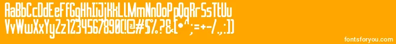 Шрифт NovationBoxSt – белые шрифты на оранжевом фоне