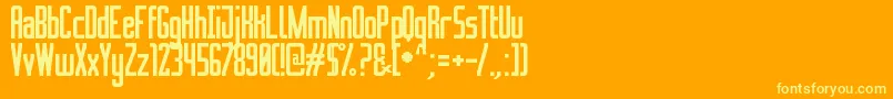 NovationBoxSt Font – Yellow Fonts on Orange Background