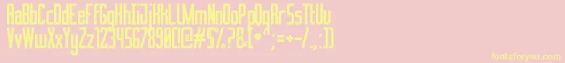 NovationBoxSt Font – Yellow Fonts on Pink Background