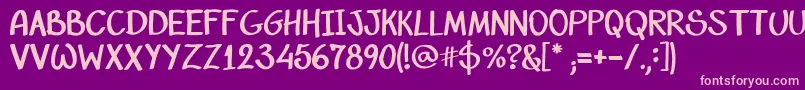 RizzettoScript Font – Pink Fonts on Purple Background