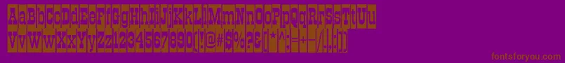 Traktircameoc Font – Brown Fonts on Purple Background