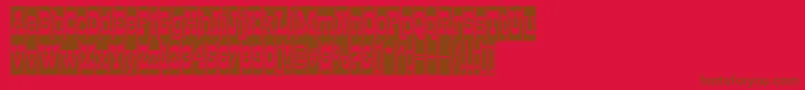 Traktircameoc Font – Brown Fonts on Red Background