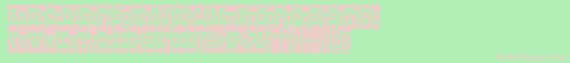 Traktircameoc Font – Pink Fonts on Green Background