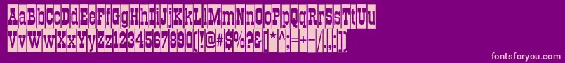 Traktircameoc Font – Pink Fonts on Purple Background