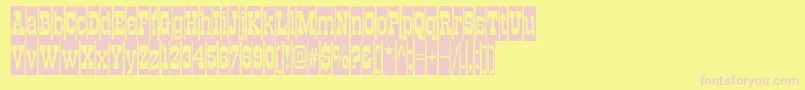 Traktircameoc Font – Pink Fonts on Yellow Background