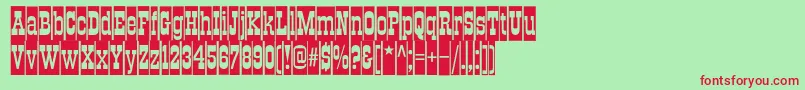 Traktircameoc Font – Red Fonts on Green Background