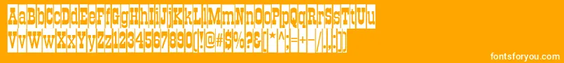 Traktircameoc Font – White Fonts on Orange Background