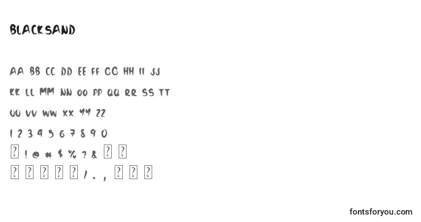 Шрифт BlackSand – алфавит, цифры, специальные символы